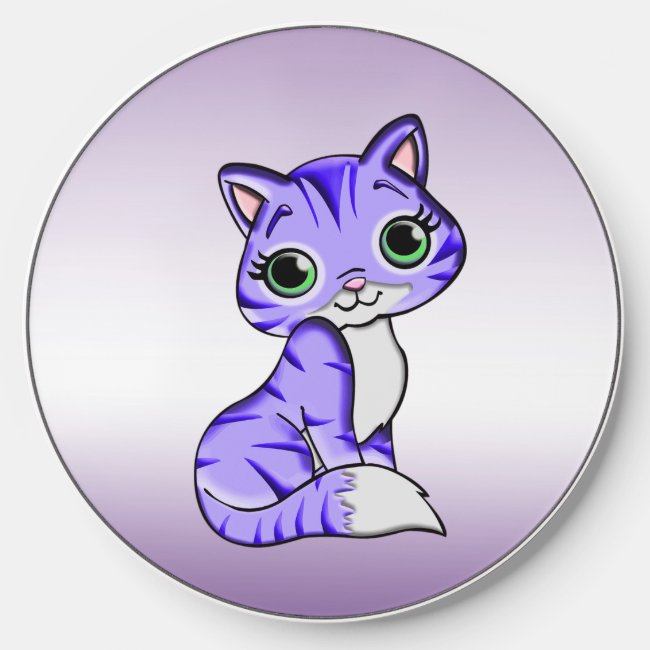 Cute Pet Purple Kitty Cat Wireless Charger