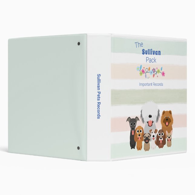 Cute Pet Records Binder (Background)