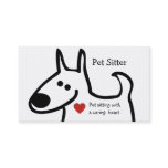 Cute Pet Sitter Business Card Template Cute Pet Sitter Business Card Template