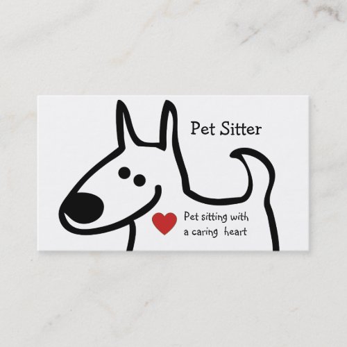 Cute Pet Sitter Business Cards