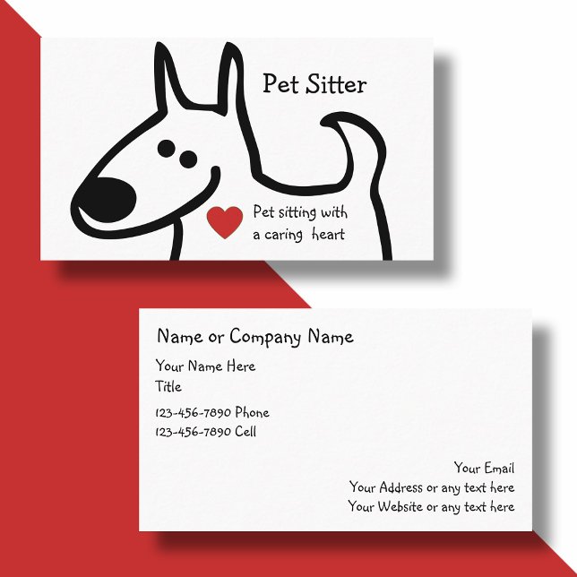 Cute Pet Sitter Business Cards (Creator Uploaded)