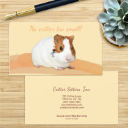 Cute Pet Sitter Guinea Pig Photograph  Business Card at Zazzle