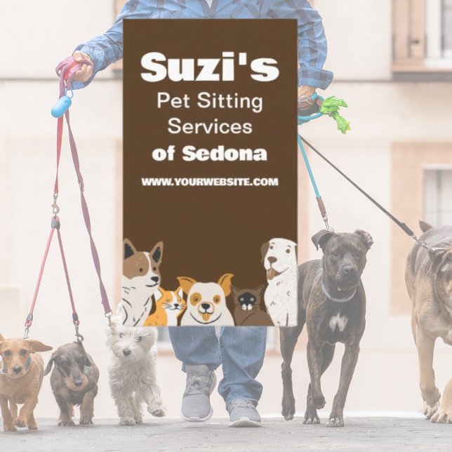 Cute Pet Sitting Dog Cat Business Card (Creator Uploaded)