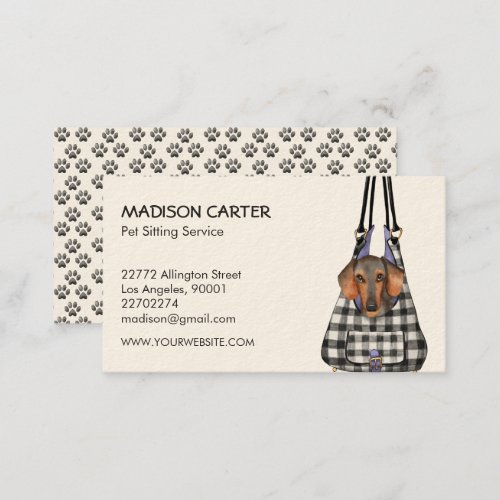 Cute Pet Sitting Service  Business Card