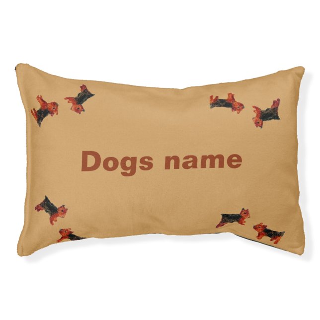 Cute Pet Terrier Dogs Custom Bed (Front)
