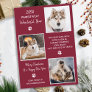 Cute Pet Year in Review Custom Dog Photo Collage  Holiday Card