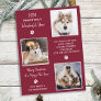Cute Pet Year in Review Custom Dog Photo Collage Holiday Postcard