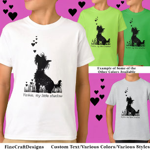 Cute Pet Yorkie Terrier Custom Name Or Quote E7 T-Shirt