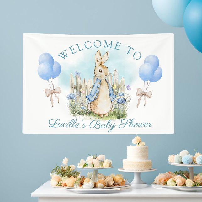 Cute Peter Rabbit Baby Shower Boy Decor Banner (Creator Uploaded)