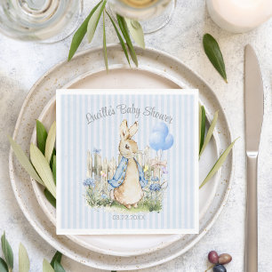 Cute Peter Rabbit Baby Shower Boy Napkins