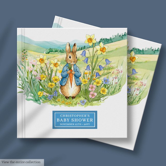 Cute Peter Rabbit Baby Shower Guest Book (Cute Peter Rabbit Baby Shower Guest Book)