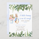 Peter Rabbit, Boy Baby Shower Invitation