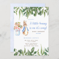 Cute Peter Rabbit Baby Shower Invitation