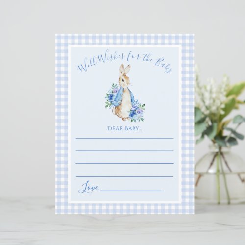 Cute Peter Rabbit Blue Baby Shower Game
