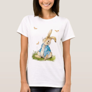 Cute Peter Rabbit Blue Baby Shower T-Shirt