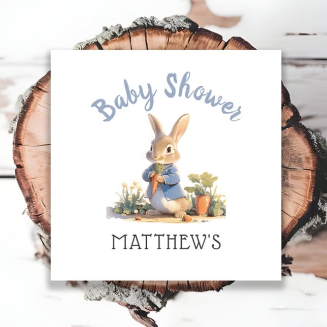 Cute Peter The Rabbit Boy Classic Baby Shower Napkins (Creator Uploaded)