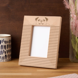 Cute Pets Minimalistic Design - Dog 1 Engraved Frames