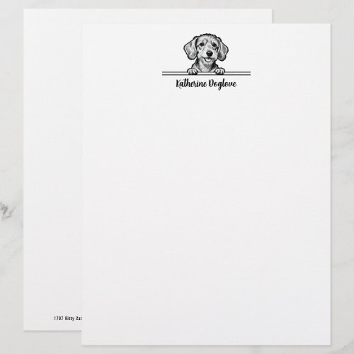 Cute Pets Minimalistic Design - Dog 1 Letterhead