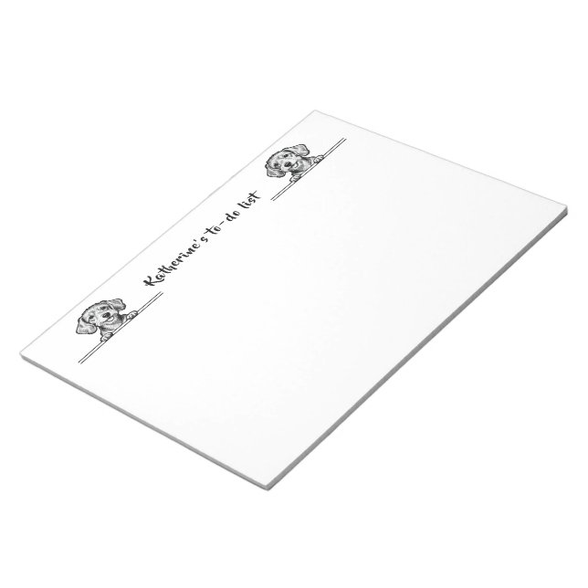 Cute Pets Minimalistic Design - Dog 1 Notepad (Angled)