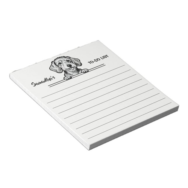 Cute Pets Minimalistic Design - Dog 1 Notepad (Angled)