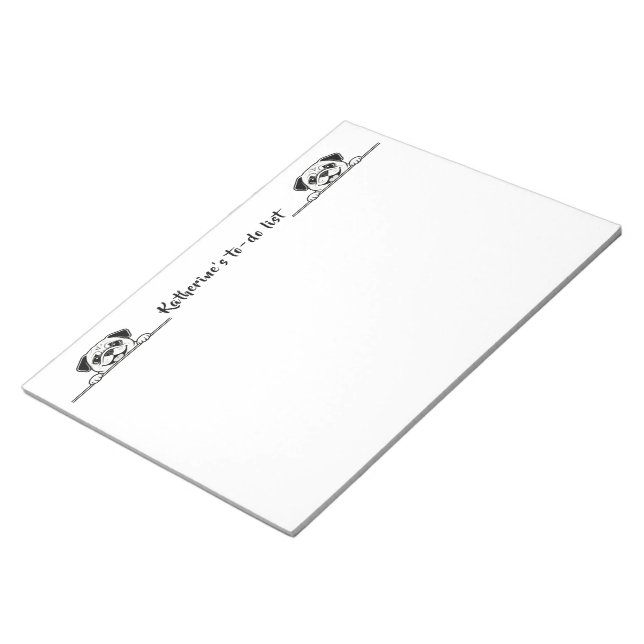 Cute Pets Minimalistic Design - Dog 2 Notepad (Angled)