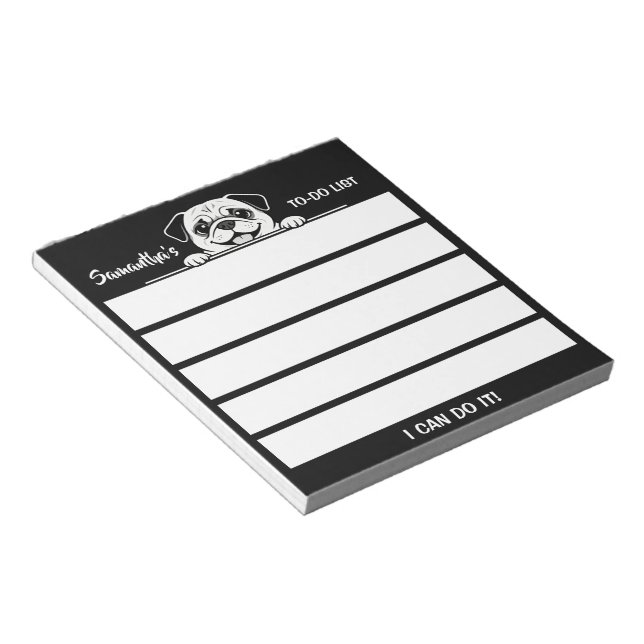 Cute Pets Minimalistic Design - Dog 2 Notepad (Angled)