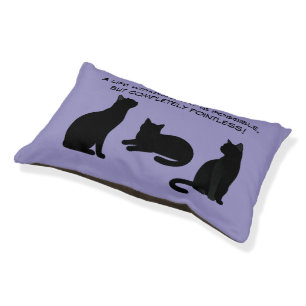 Cute Pets Silhouettes Design - Cats 1 + text Pet Bed