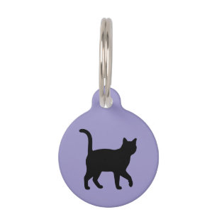 Cute Pets Silhouettes Design - Cats 1 + text Pet ID Tag