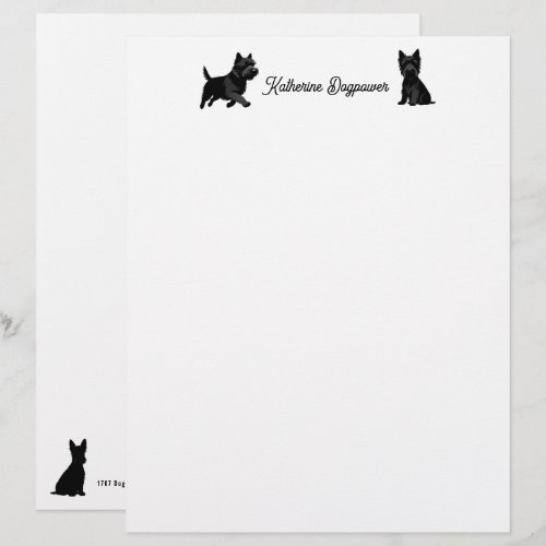 Cute Pets Silhouettes Design - Dogs 1 Letterhead