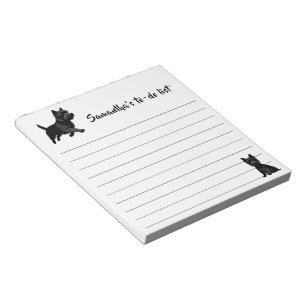 Cute Pets Silhouettes Design - Dogs 1 + text Notepad