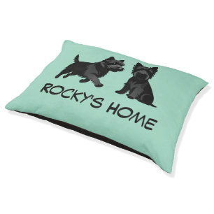 Cute Pets Silhouettes Design - Dogs 1 + text Pet Bed