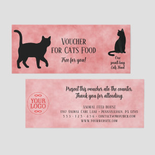 Cute Pets Silhouettes Design - Going Cat 3 Raffle Tickets