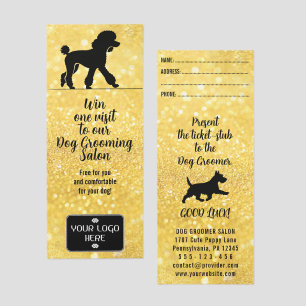 Cute Pets Silhouettes Design - Going Dog 16 Raffle Tickets