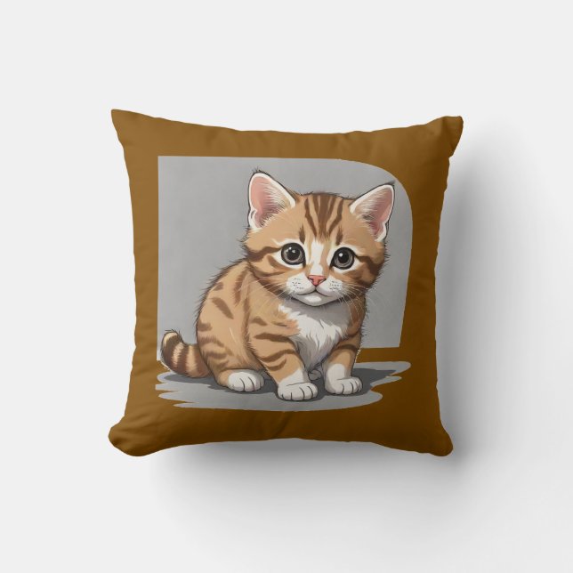 Cute Pets Throw Pillow (Front)
