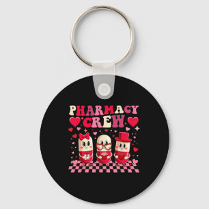 Cute Pharmacy Valentine Crew Pills For Pharmacy Te Keychain