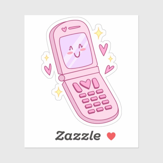 Cute phone drawing sticker (Sheet)