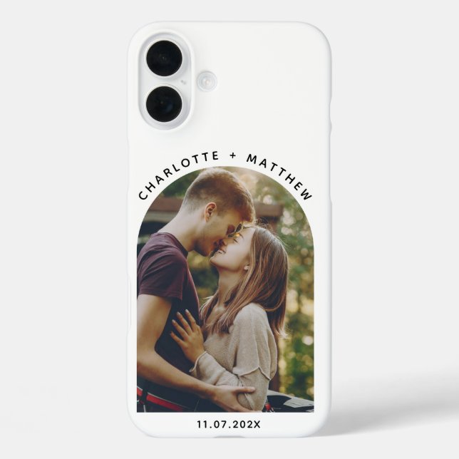 Cute Photo Arch Minimalist Typography Personalized Case-Mate iPhone Case (Back)