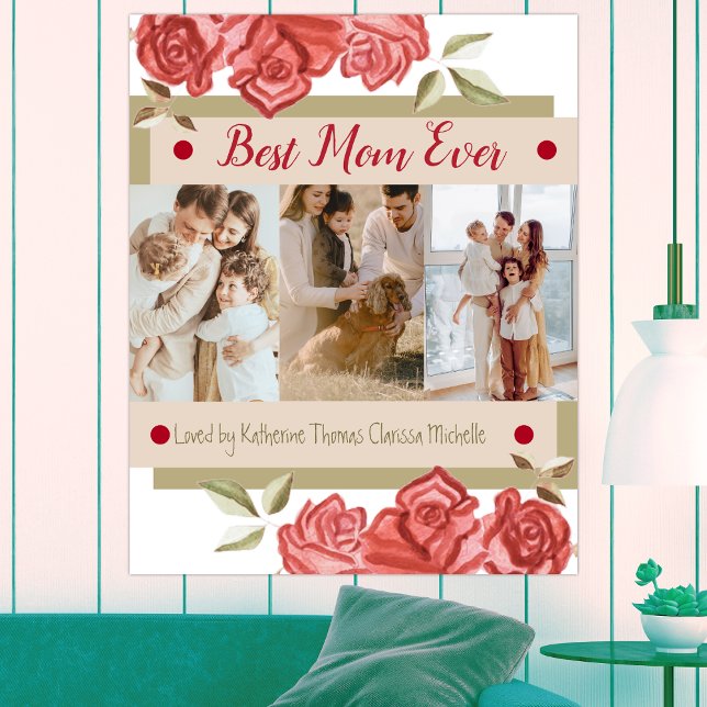 Cute Photo Best Mom Ever Mothers Day Picture Ledge Poster (Creator Uploaded)