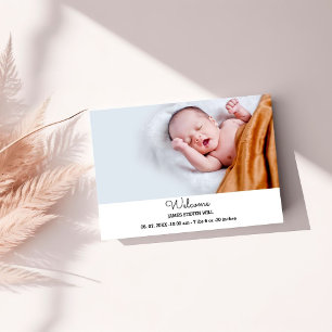 Cute Photo Birth Announcement card New Baby card