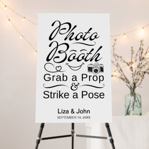 Cute Photo Booth Foam Board Sign