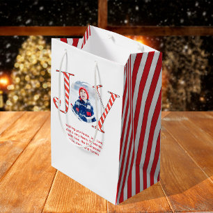 Cute Photo Christmas Joy Personalized Medium Gift Bag