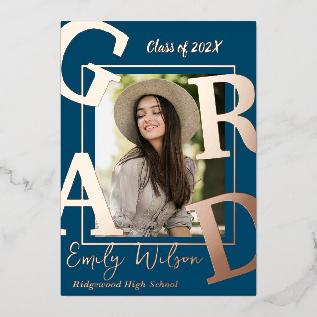 Cute Photo Class of 2025 Graduation Announcement  (Front)
