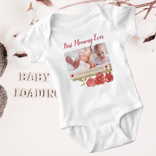 Cute Photo Collage Best Mom Ever first Mothers Day Baby Bodysuit