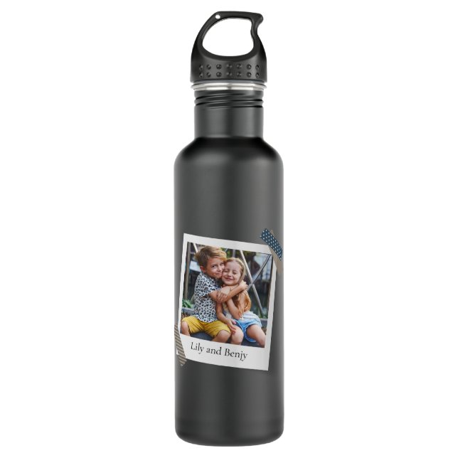 Cute Photo Custom Stainless Steel Water Bottle (Front)