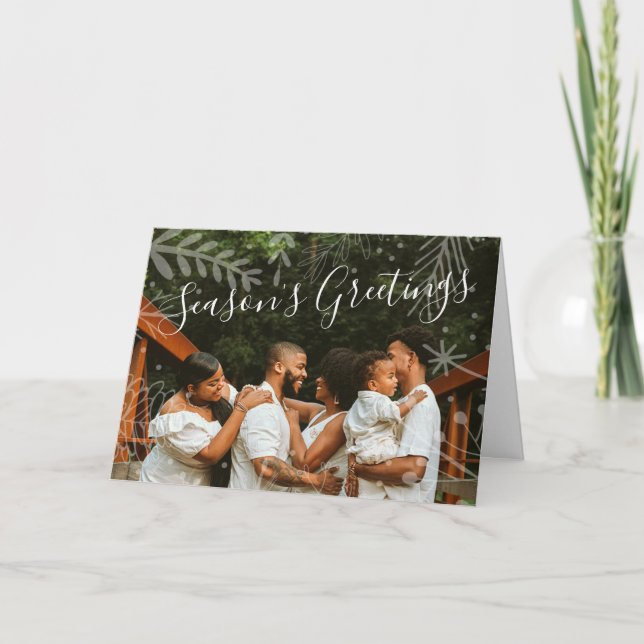 Cute Photo Family Christmas Card (Front)