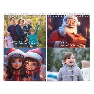 Cute Photo Family Yearly Calendar
