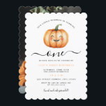 Cute Photo Little Pumpkin First Birthday Party  Invitation<br><div class="desc">More Cute 1st Birthday Invitations in the Little Bayleigh Store!</div>