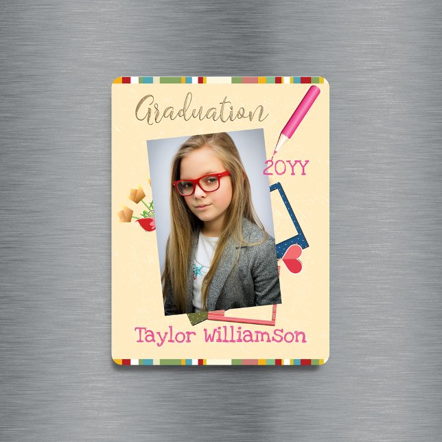 Cute Photo Middle School Graduation Favor Magnet (Creator Uploaded)