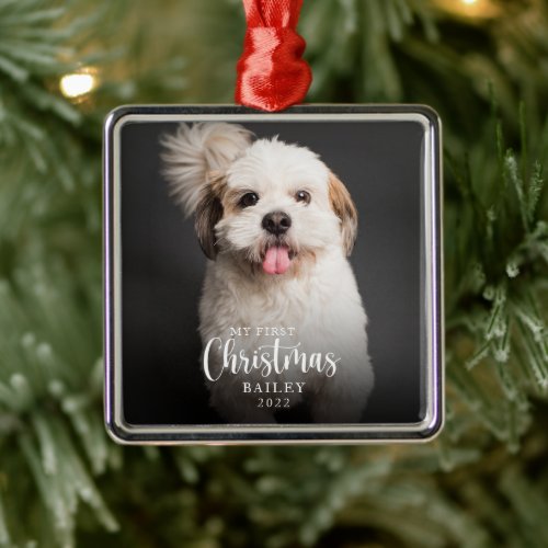 Cute Photo My First Christmas Pet Ornament