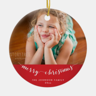 Cute Photo Personalized Christmas Tree Ornament